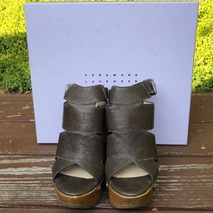 Vera Wang Georgia Blk/Bmbr Leather Sandal